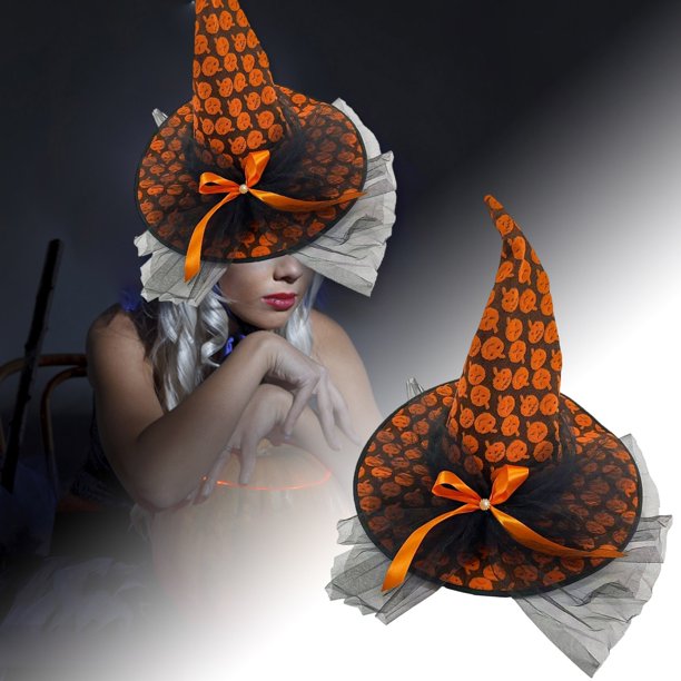 Sombrero de bruja de Halloween para mujer, accesorio para disfraz de fiesta para adultos, sombrero de bruja, decoración de Halloween, accesorio para cosplay de brujería