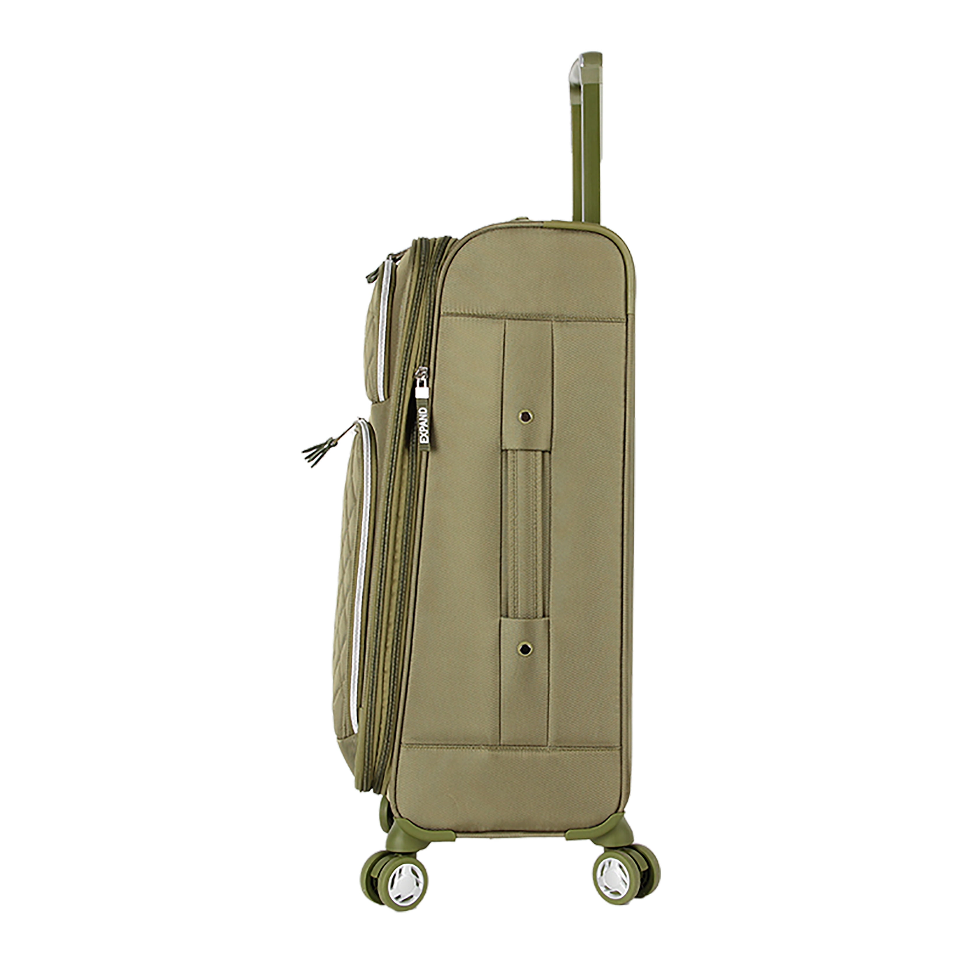 MADDEN NYC, Aesthetic Soft Side 24" Expandable Checked Luggage, Olive  (图3)