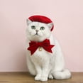 thumbnail image 7 of Pet Beret Hat For Small Medium Cats Dogs - Pink Pet Headwear With Classic Beret Design, Comfortable Felt Material - Daily Wear, Party Dress - Up, Photography Prop For Pet Lovers, 7 of 7