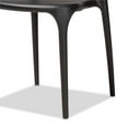 thumbnail image 4 of Baxton Studio Ensemble de Chaises Empilables en Plastique Noir 4 Pcs, 4 of 6