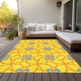 thumbnail image 6 of Addison Rugs Chantille Indoor/Outdoor Transitional Geometric Yellow Washable Rectangle Rug, 5' x 7'6", 6 of 6