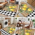 thumbnail image 6 of Hello Summer Lemons Washable Area Rugs 2.7'x5', Farmhouses Fruits Black Plaid Wood Grain Low Pile Throw Living Room Rug Non-Slip Sturdy Edge Binding Carpet for Indoor Entryway Bedside Kitchen, 6 of 9