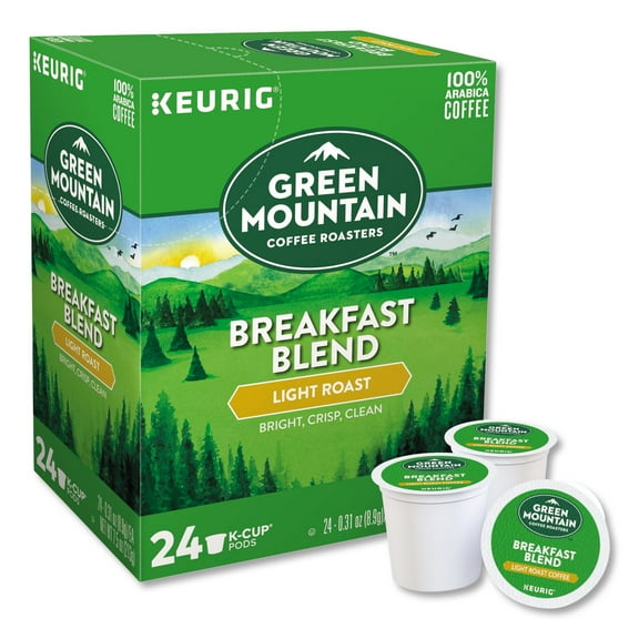 Breakfast Blend Coffee Pods - Light Roast, Keurig Compatible - 24 Count
