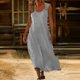 thumbnail image 5 of TaTaai Women's Strappy Cutout Long Dress, Cropped Waist Sleeveless Design, Flowing Solid Color Summer Maxi for Parties Gift, 5 of 8