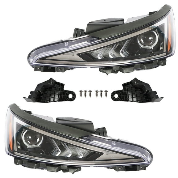 labwork Left & Right Projector Headlight Headlamp Assembly Replacement for 2019 2020 Elantra