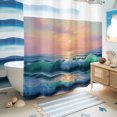 thumbnail image 6 of No Hook Shower Curtain, Summer Coastal Shower Curtains for Bathroom with See Through Top Window, Nautical Seagulls Sunset Ocean Waterproof & Washable Bath Curtain Long 72"x78", 6 of 9