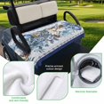 thumbnail image 5 of Golf Cart Seat Covers for 2 Seater,Navy Blue Christmas Microfiber Cart Seat Towel Blanket,Poinsettia Xmas Ball Berry Winter Absorbent Breathable Non Slip Bench Seats Protector for Golf Course 51"x31", 5 of 9