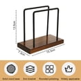 thumbnail image 2 of Wood Napkins Holder with Metal Wire, Standing Napkin Holder, 2 of 5