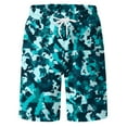 thumbnail image 3 of TSADFHJI Men's Swim Trunks 7 Inch Inseam Mens Spring Summer Casual Shorts Pants Printed Sports Beach Pants with Pockets M Blue, 3 of 4
