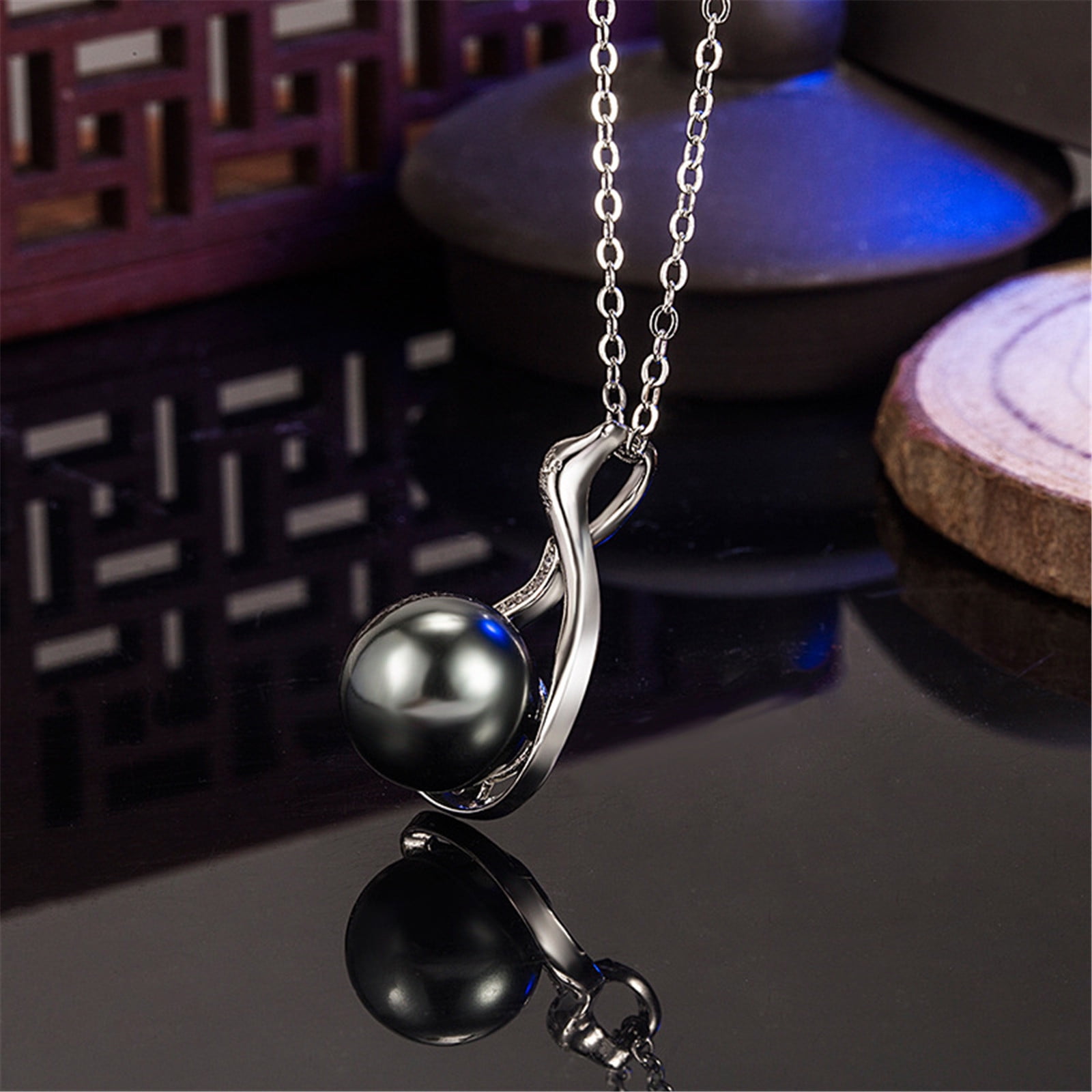 ●TATIANA● SILVER925 Black swan Pearl Necklace NZ2070 50020 Tbopshirt Valentines Day Gifts Clearance,Earrings for Women