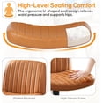 thumbnail image 5 of Criss Cross Chair, Cross Legged Office Chair, Wide Comfty Desk Chair, No Wheels Armless Computer Task Chair, Swivel Vanity Home Chair, Height Adjustable, 5 of 12