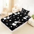 thumbnail image 4 of Erosebridal Cartoon Bunny Rabbit Twin Sheet Sets,Modern Geometric Circle Bedding For Kids,Happy Easter Theme 3 Pieces, 4 of 6