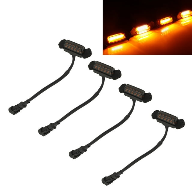 Luces De Parrilla LED, DC12V Elegantes Luces De Marcador De Parrilla Delantera LED ámbar Impermeable Para TRD PRO