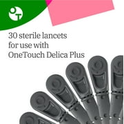 OneTouch Delica Plus Lancets & OneTouch Verio Test Strips Bundle - Includes 30 Test Strips & 30 Lancets - Fine 30-Gauge - for Diabetes Testing - Diabetic Supplies for Blood Sugar Monitor