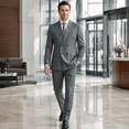 thumbnail image 4 of HBDesign Mens Summer 2 Piece Double Breasted Suit Set Quick Dry Peak Lapel Blazer Pants Business Formal Wedding, 4 of 6