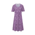 thumbnail image 4 of Lisingtool Summer Dresses for Women 2024 Sundresses for Women 2024 Casual Dresses for Women Floral Dresses for Women 2024 Plus Summer Dresses Size Sleeve Women's Dress Purple, 4 of 6