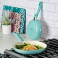 thumbnail image 6 of Spice by Tia Mowry Savory Saffron 2 Piece Ceramic Nonstick Aluminum Frying Pan Set in Mint, 6 of 6