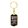 thumbnail image 4 of To My Wife  Pastor's Wife Ninja Stainless Steel or 18k Gold Premium Swivel Dog Tag Keychain, 4 of 16