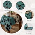 thumbnail image 5 of Green Brown Paw Print Table Cloth Waterproof Tablecloths, Vintage Farmhouse Country Wooden Grain Tablecloth Dining Table Cover for Kitchen Party Tabletop Outdoor, Rectangle Tablecloth 60x120 Inch, 5 of 9