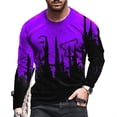 thumbnail image 2 of Black and Friday Deals 2023 Men Clearance LYXSSBYX Mens Shirts Long Sleeve T Shirts Fashion Men Casual Long Sleeve Printed Round Neck Blouse Long Sleeve T-Shirt Tops, 2 of 3