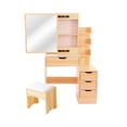 thumbnail image 1 of TOCADOR PARA DORMITORIO CON BANCO Y ESPEJO COLOR CAFÉ CLARO, 1 of 7