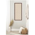 thumbnail image 2 of Kate and Laurel Framed Fabric Pinboard 18 x 42, Green Lattice Pattern Printed Linen Classic Bulletin Board for Use as a Vision Board or Wall Organization, Florence Medium Brown Frame, 2 of 8