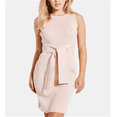 thumbnail image 4 of Guess Women's Rib Knit Tie Front Bodycon DressPink Size Medium, 4 of 6