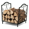 thumbnail image 1 of Patiojoy Fireplace Firewood Rack, Heavy Duty Small Firewood Holder for Fireplace, 132 lbs Load Capacity, Decorative Log Rack Wood Holder for Indoor Outdoor, 1 of 10