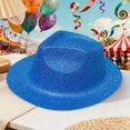 thumbnail image 5 of XIAOCHA Glitter Sprinkled Surface Cowboy Hat for Men Solid Wide Brim Theme Western Hat Stage Party Western Cowboy Hat,Sky Blue, 5 of 5