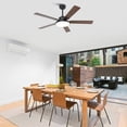 thumbnail image 3 of 52" Modern Black DC Motor Smart Ceiling Fan with Integrated Light and Remote Control, 3 of 16