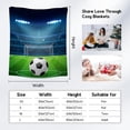 thumbnail image 2 of Soccer Blanket - Soft, Fuzzy & Warm - 60x80 Inches Flannel Throw Blankets for Bed, Couch - Colorful Sports Throws Gift for Men, Women, 2 of 6