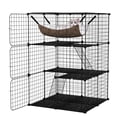 thumbnail image 1 of Costway 3 Tier Cat Enclosure with Comfy Hammock, 2 Ladders, 3 Doors & 1 Sky Window, 1 of 10