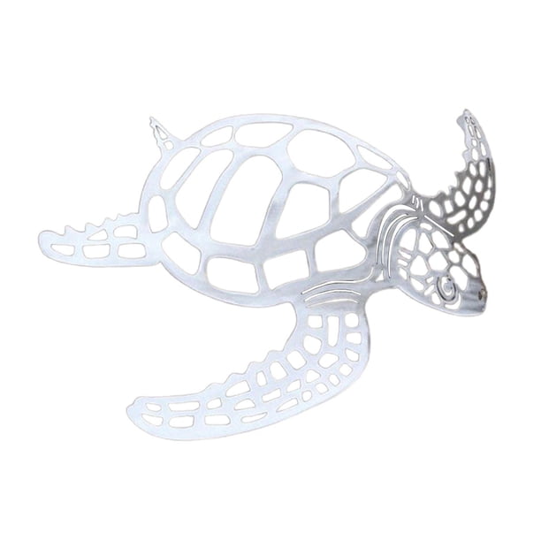 Adorno de tortuga de metal y hierro, estatua decorativa colgante para baño interior y exterior. Los 30x28cm