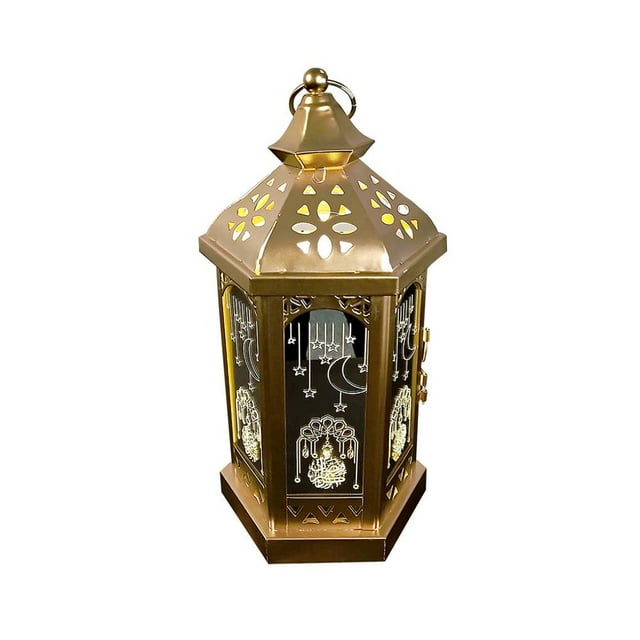 Ramadan Festival Lantern Night Light Multi-pattern Lamp Hangable Vintage Style Lantern
