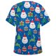 thumbnail image 5 of Puntoco Blusa de manga corta con cuello en V para mujer Uniforme de trabajo Navidad con bolsillos Blusa Puntoco Puntoco-228, 5 of 7