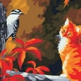 thumbnail image 4 of sin marco Pintura por números Artesanías Pintura acrílica Decoración de para hogar - Selección de 15 patrones Pájaros y gato perfecl Pintura de DIY por números, 4 of 7
