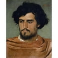 thumbnail image 2 of Arnold Böcklin 15x18 Black Ornate Wood Framed Double Matted Museum Art Print Titled - Head of a Roman (1863), 2 of 5