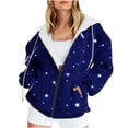 thumbnail image 2 of Chaquetas y abrigos casuales con capucha de manga larga Cárdigan con cremallera para mujer Abrigo tipo suéter con capucha Abrigo/chaqueta casual con capucha de manga larga Abrigo para mujer, 2 of 3