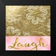 thumbnail image 2 of Greene, Taylor 12x12 Black Modern Framed Museum Art Print Titled - Laugh Golden Flowers, 2 of 5