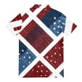 thumbnail image 4 of Men's USA 250th Anniversary American Flag Stripe Polo Shirt Patriotic Casual Short Sleeve America 250 Merchandise, 4 of 6