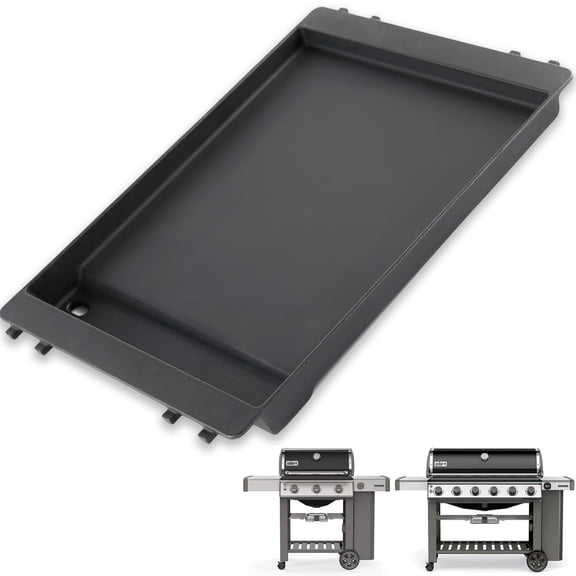 7599 Cast Iron Deep Griddle for Weber Genesis II 300 & 600 Series Grills, Fits E-310, S-310, E-315, E-335, E-610, S-610, Weber Genesis Grill Accessory