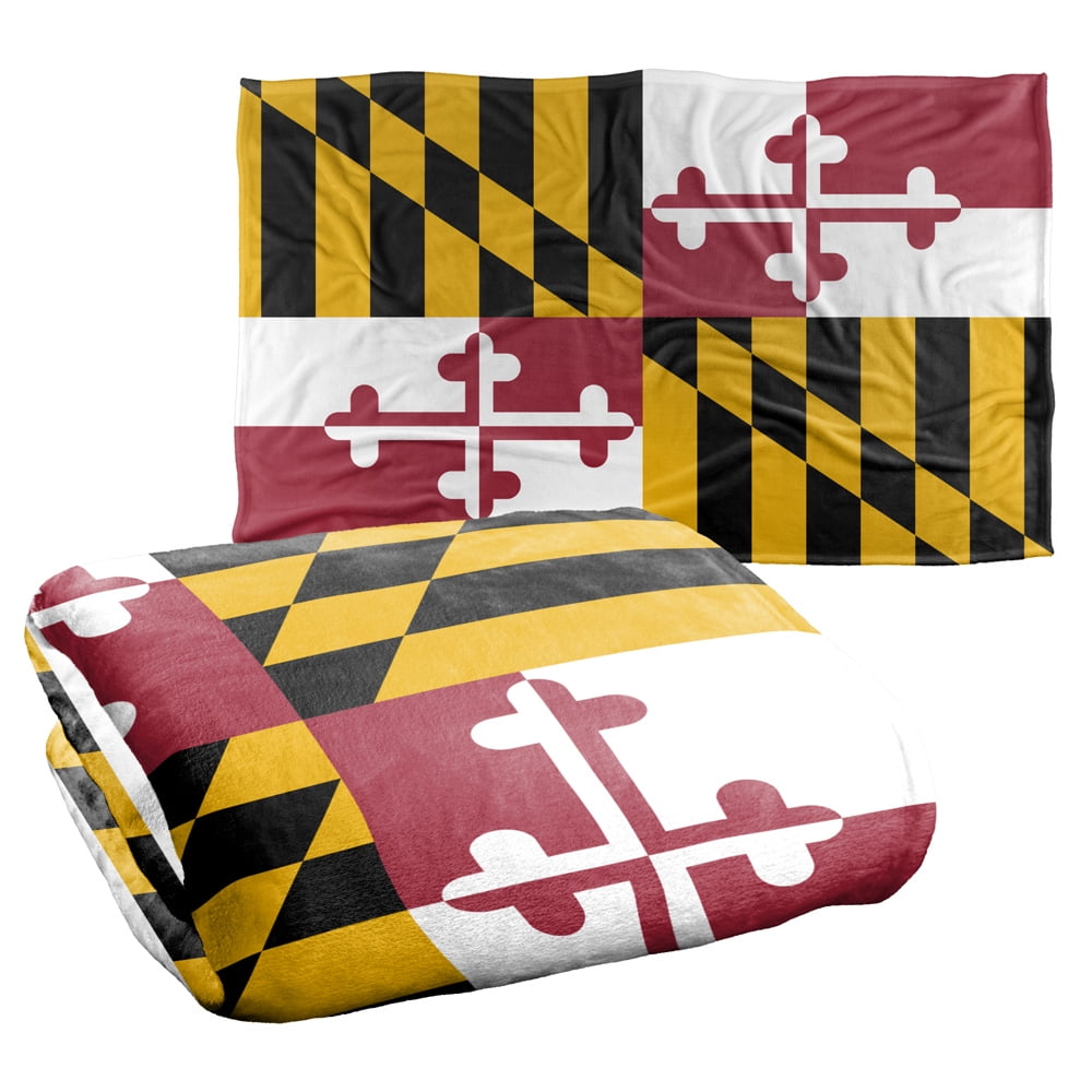 Ultra Soft Micro Fleece Blanket Flag of Maryland Soft and Warm Throw Blanket for Bed Couch Living Room 80 x60 