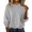 Gray, variant on AUNVITO Womens Round Neck Sweater Solid Long Sleeve Pullover Knit Sweater Fall Winter Outfits 2025