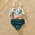 thumbnail image 4 of PatPat Family Matching Allover Dinosaur Print Swim Trunks and Ruffle Trim Two-piece Swimsuit, 4 of 11