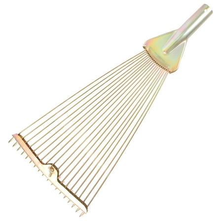 Tineasur Multifunctional Steel Garden Rake Without Handle for Weeding Soil Cultivating and Yard Cleanup