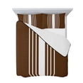 thumbnail image 7 of Brown White Stripe Full Size Down Alternative Comforter, Lightweight Comforter Quilt Bedding Set with Pillow Shams Modern Rustic Vertical Striped All Seasons Bed Comforter Duvet Insert 78"x90", 7 of 7