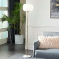 thumbnail image 3 of CosmoLiving by Cosmopolitan 64" White Floor Lamp with White Glass Shade, 3 of 14