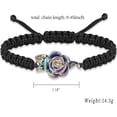 thumbnail image 2 of Rose Flower Rope Urn Bracelet Cremation Urn bracelet Keepsake Ashes for Women, 2 of 7