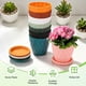 thumbnail image 2 of Uxcell 6-Set Small Nursery Pots, 4 inch Plastic Water Ripple Flower Pots Planters with Drainage Holes and Saucers [Azul Profundo], 2 of 6