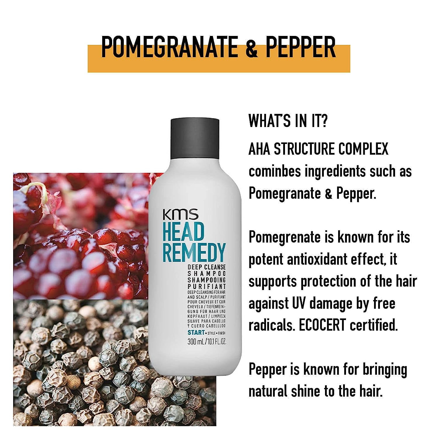 KMS California Head Remedy Deep Cleanse Shampoo (Deep Cleansing For Hair and Scalp) 300ml/10.1oz
